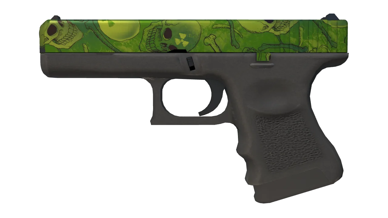 Glock-18 | Nuclear Garden (Factory New) — Dust II light, front