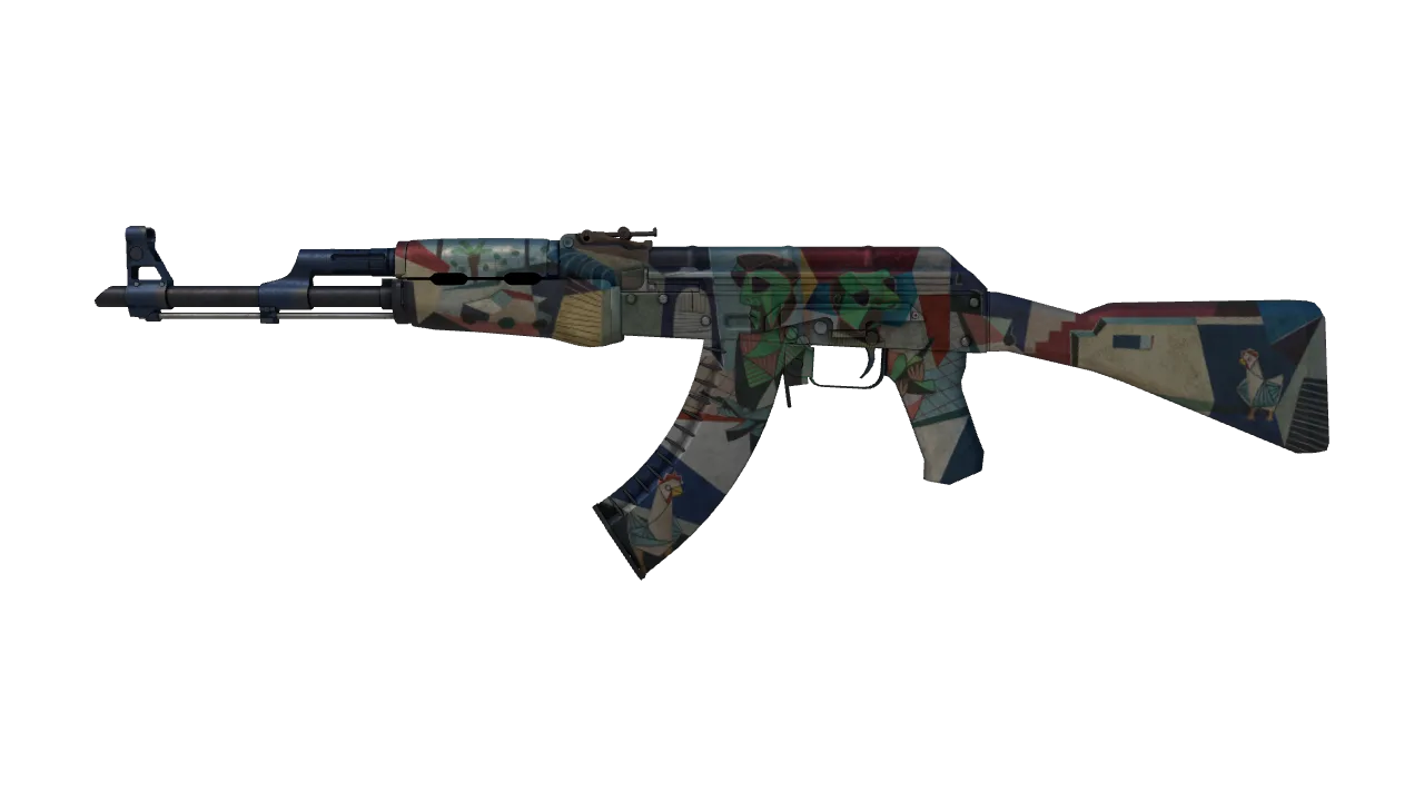 StatTrak™ AK-47 | Leet Museo (Battle-Scarred) — Dust II light, front
