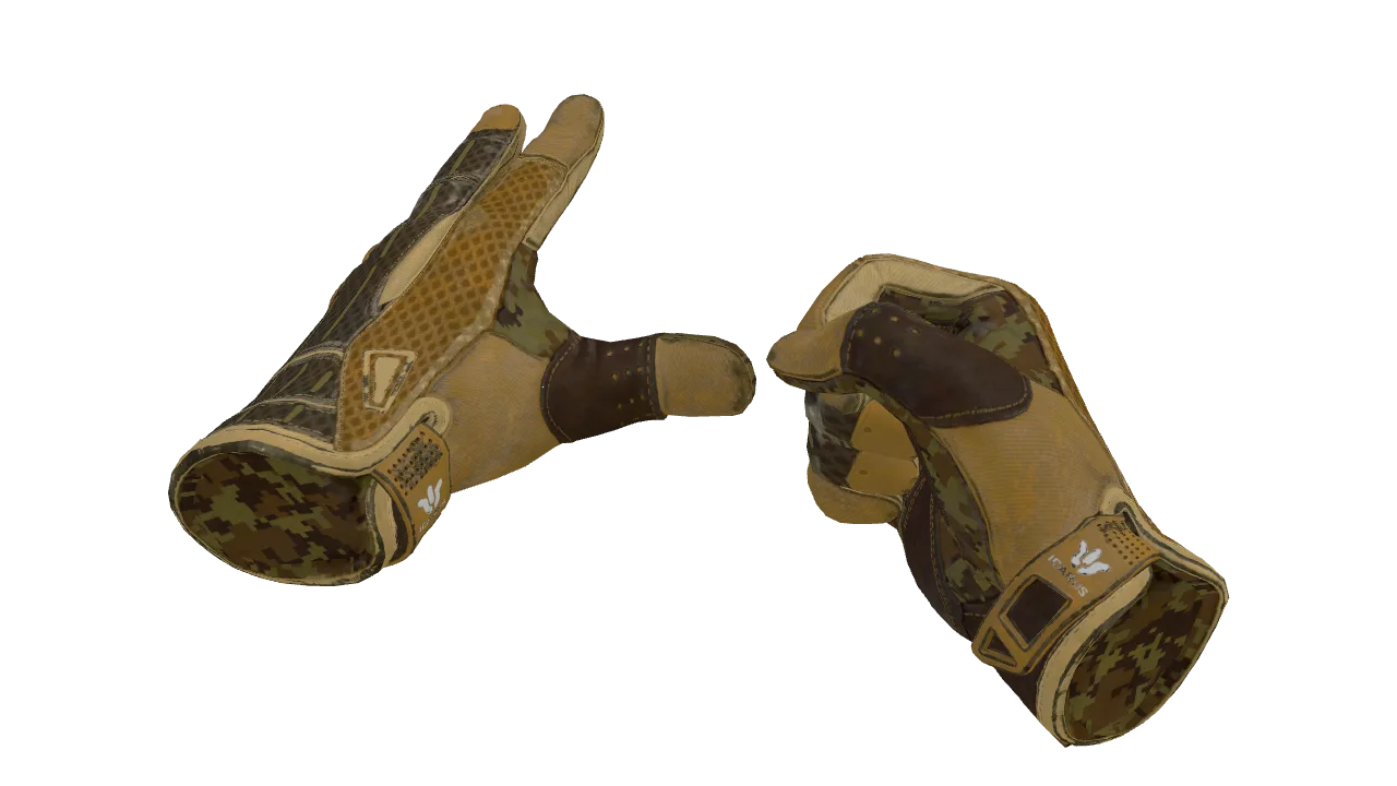 ★ Sport Gloves | Arid (Well-Worn) — Dust II light, front