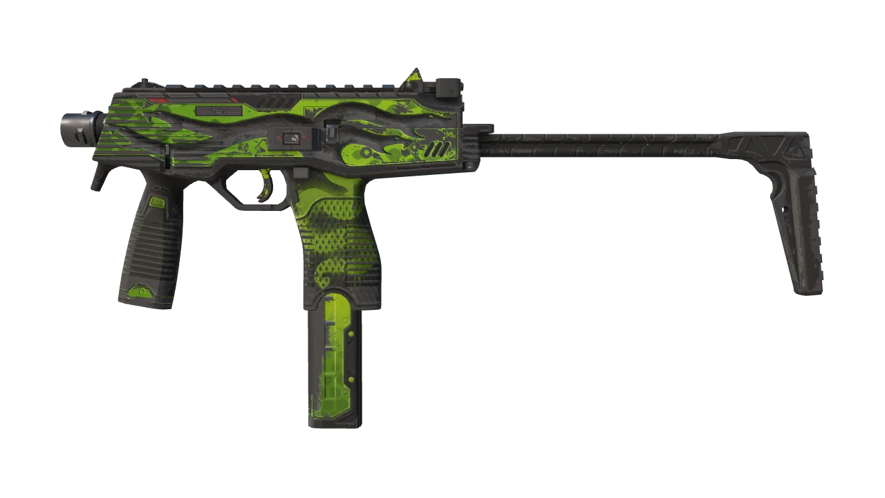 MP9 | Hydra (Battle-Scarred) — Dust II light, front