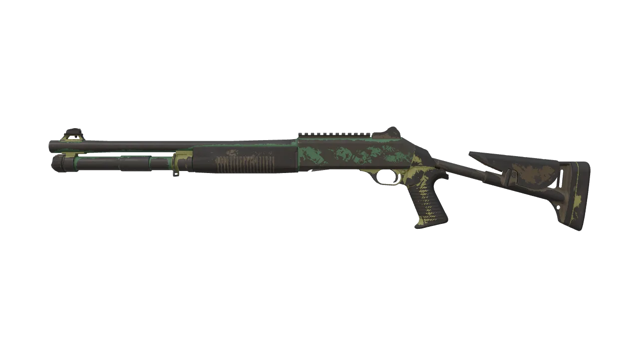 XM1014 | Jungle (Battle-Scarred) — Dust II light, front