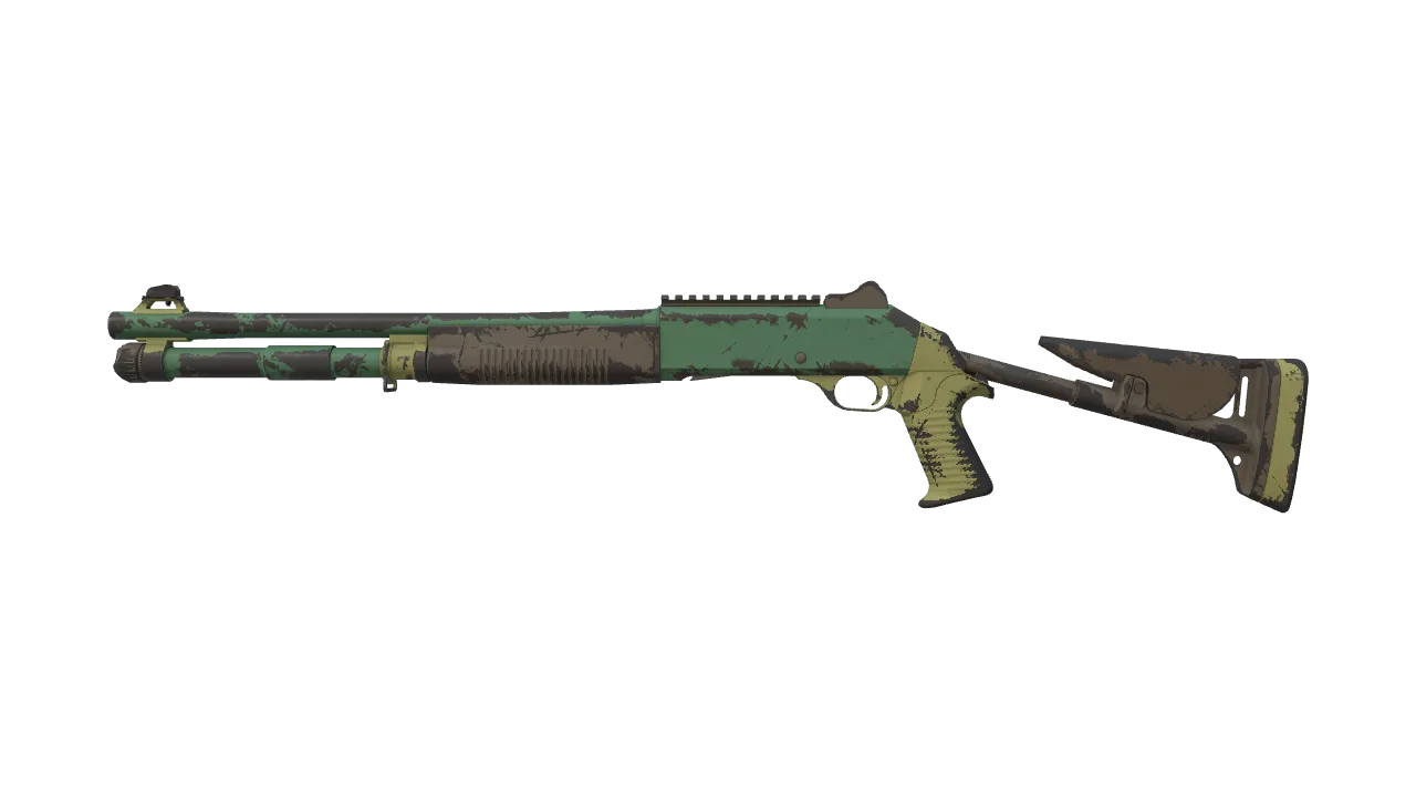 XM1014 | Jungle (Well-Worn) — Dust II light, front