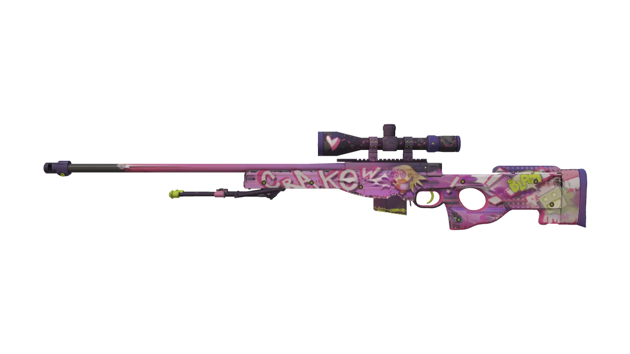 Souvenir AWP | Crakow! (Well-Worn) — Dust II light, front