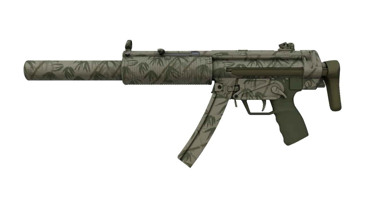 MP5-SD | Bamboo Garden (Factory New) — Dust II light, front