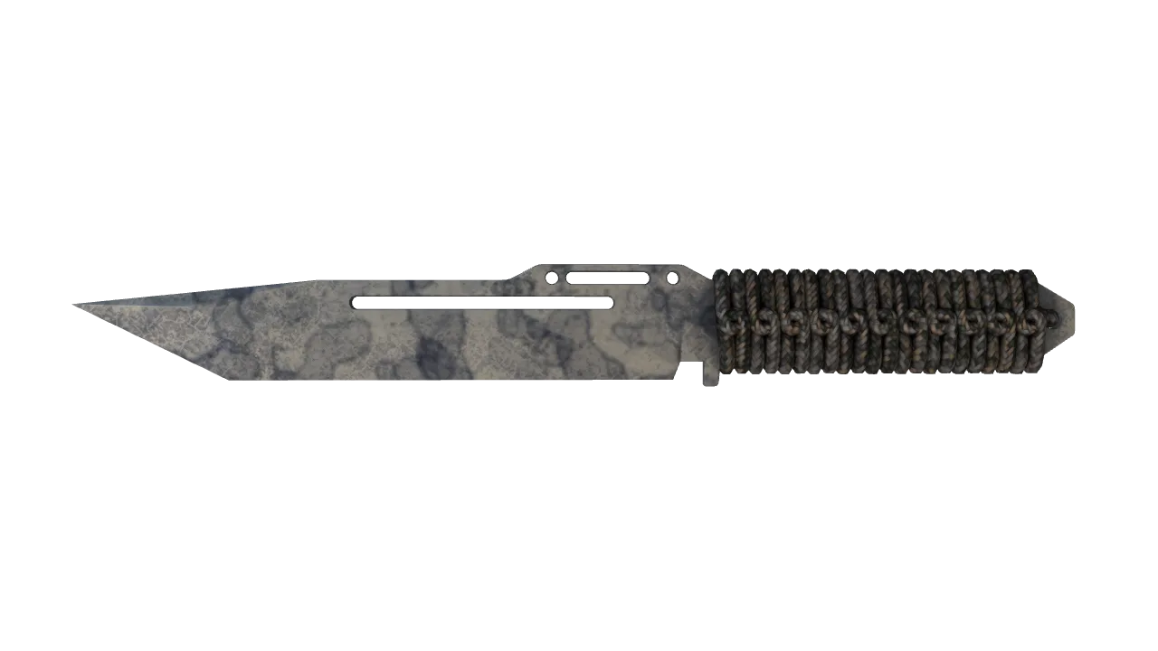★ Paracord Knife | Stained (Well-Worn) — Dust II light, front