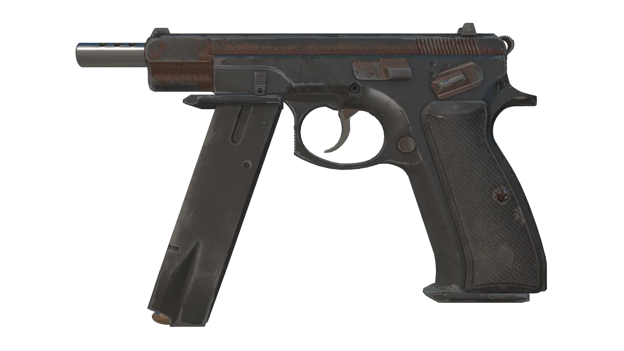 CZ75-Auto | Copper Fiber (Well-Worn) — Dust II light, front