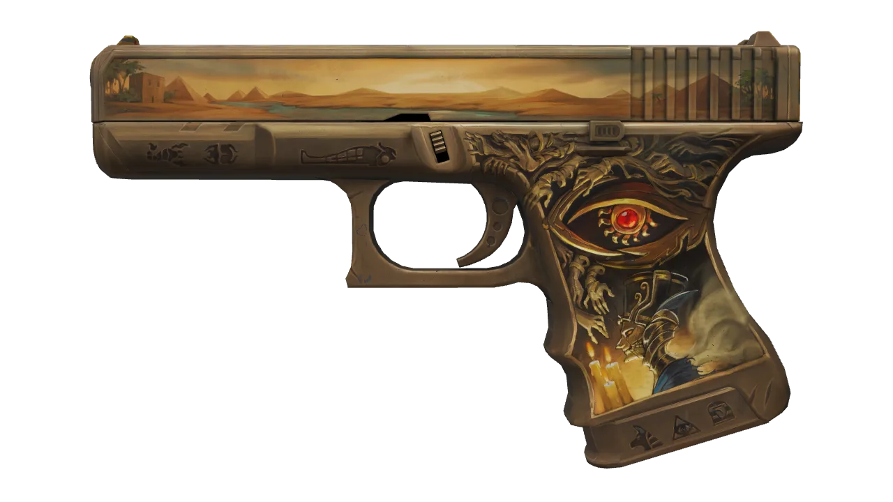 Souvenir Glock-18 | Ramese's Reach (Factory New) — Dust II light, front