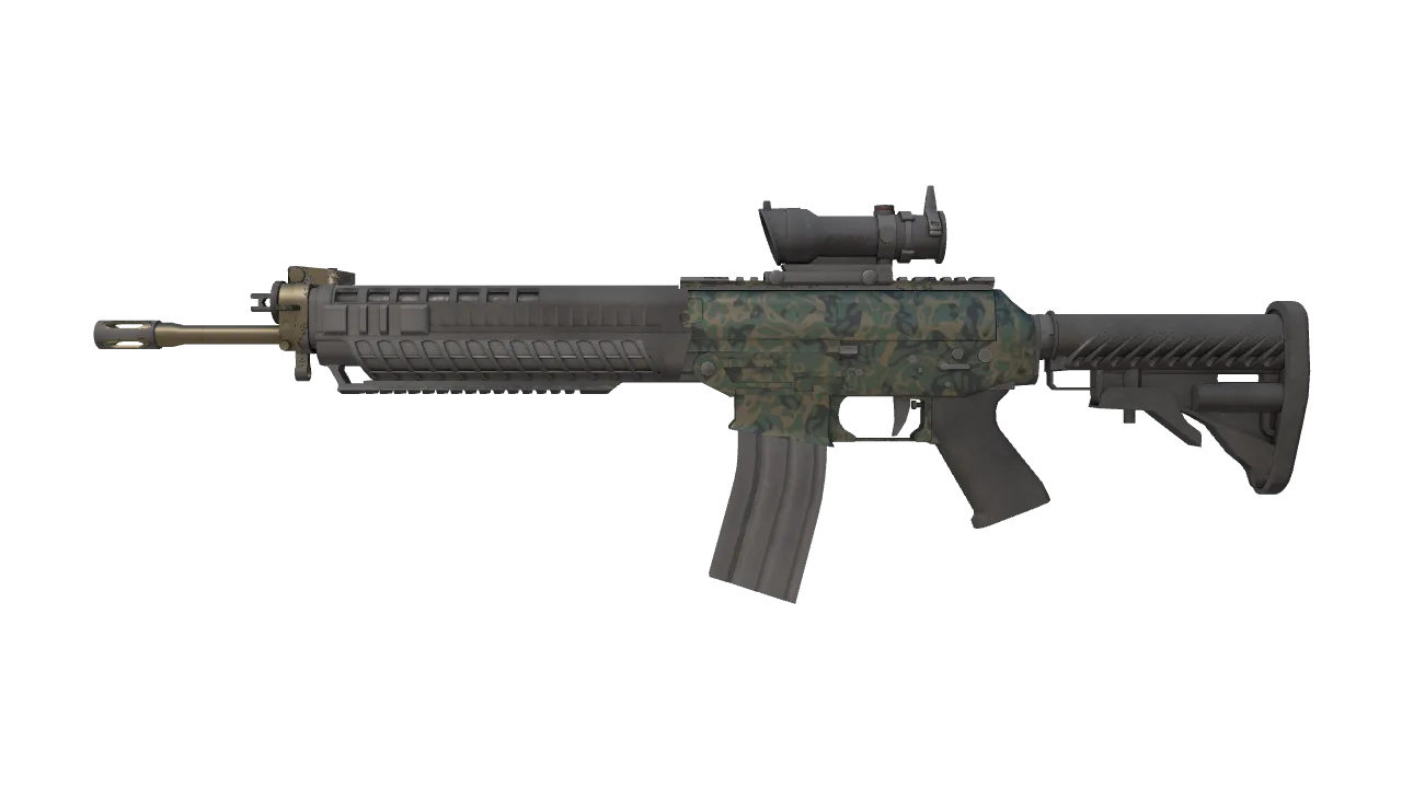 SG 553 | Army Sheen (Minimal Wear) — Dust II light, front