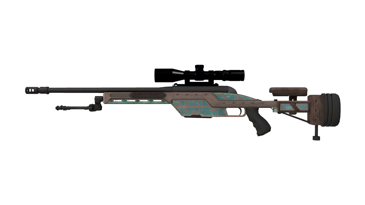 SSG 08 | Azure Glyph (Factory New) — Dust II light, front