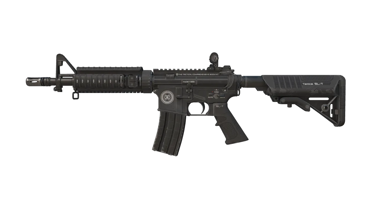 M4A4 | Dark Operative (Field-Tested) — Dust II light, front