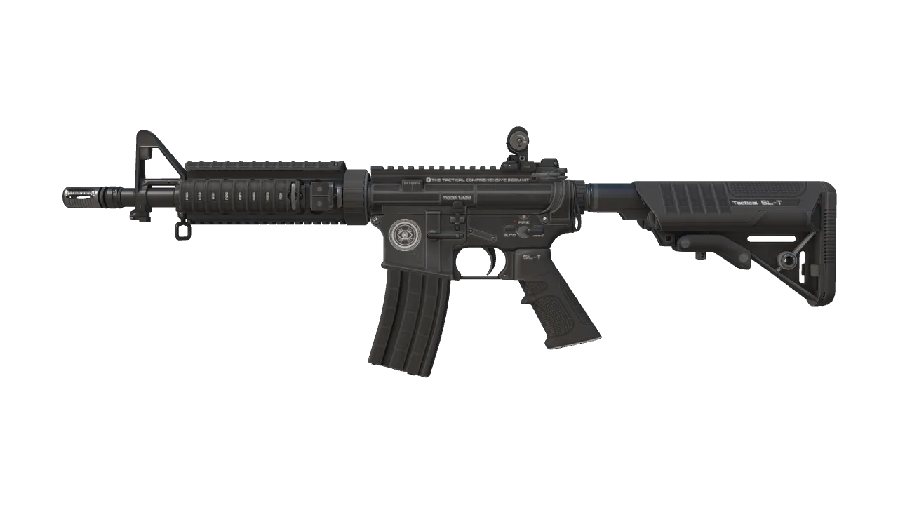 M4A4 | Dark Operative (Minimal Wear) — Dust II light, front
