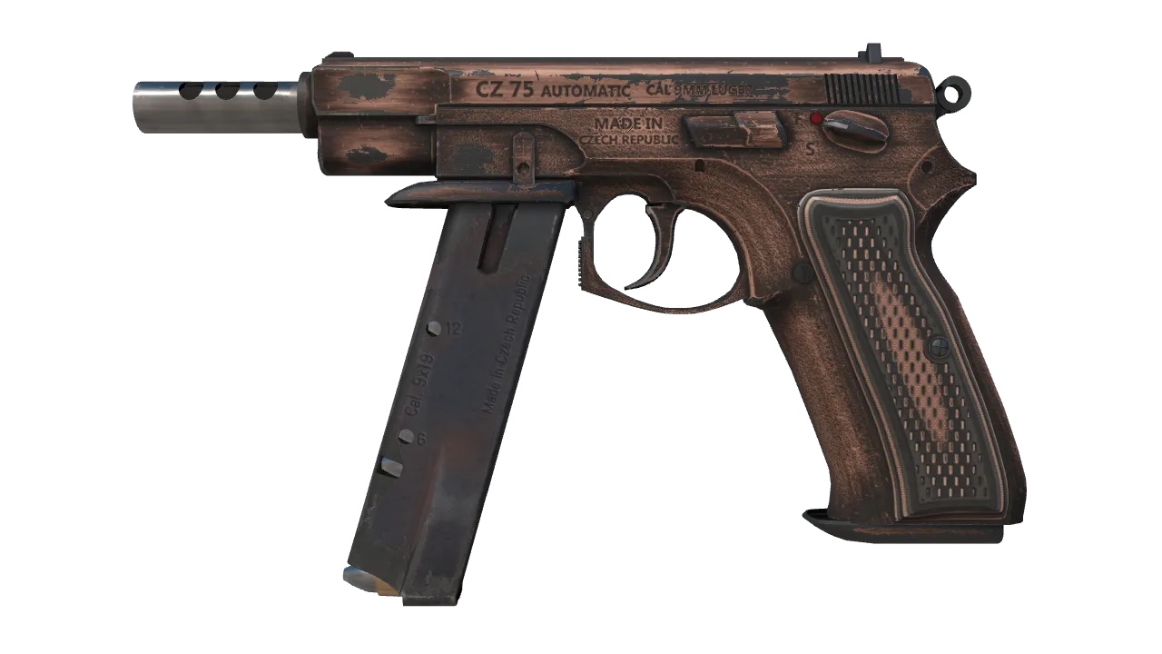 CZ75-Auto | Distressed (Battle-Scarred) — Dust II light, front