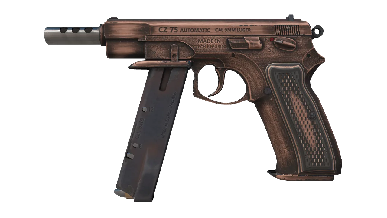 CZ75-Auto | Distressed (Field-Tested) — Dust II light, front