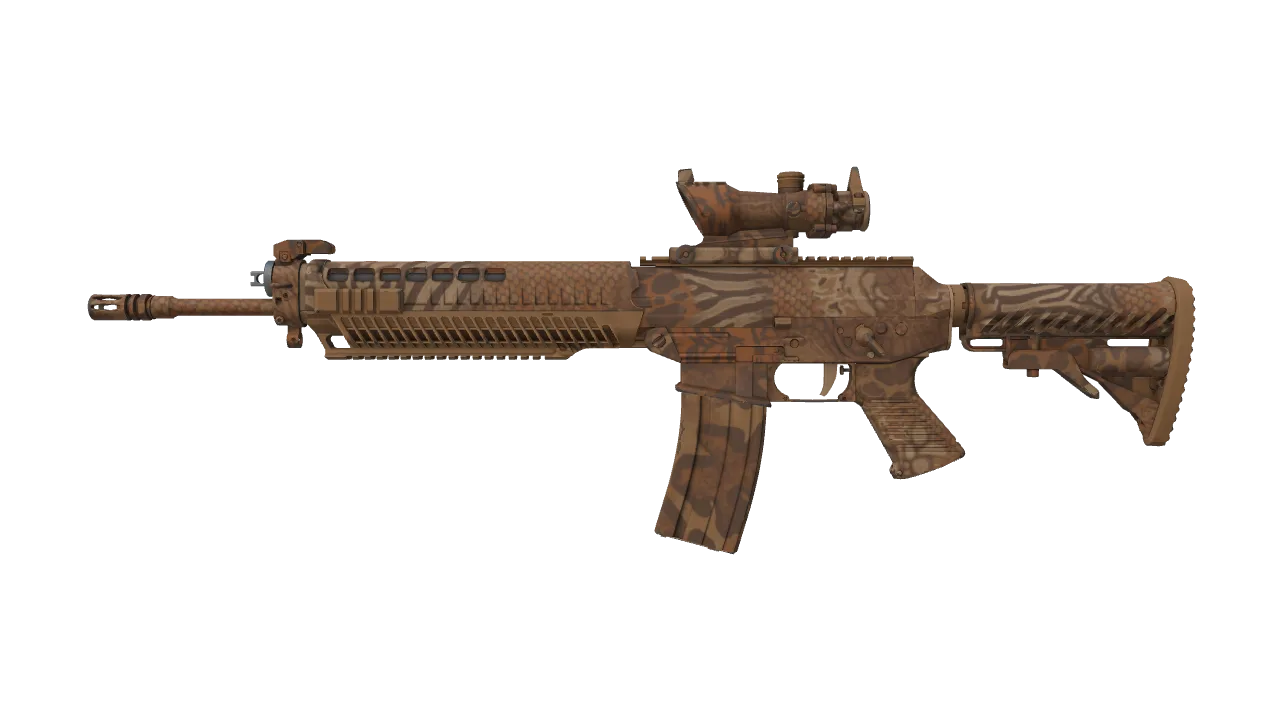 SG 553 | Safari Print (Minimal Wear) — Dust II light, front