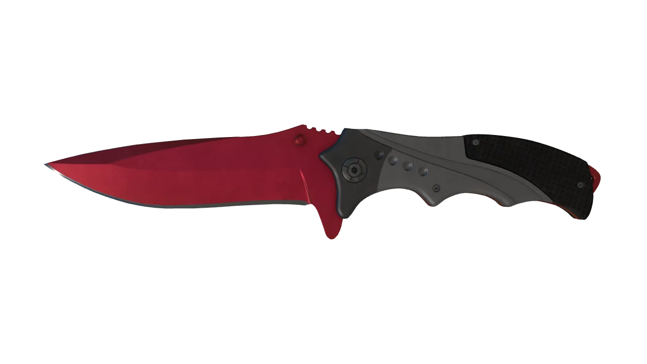 Nomad Knife | Doppler (Ruby) seed #204, front