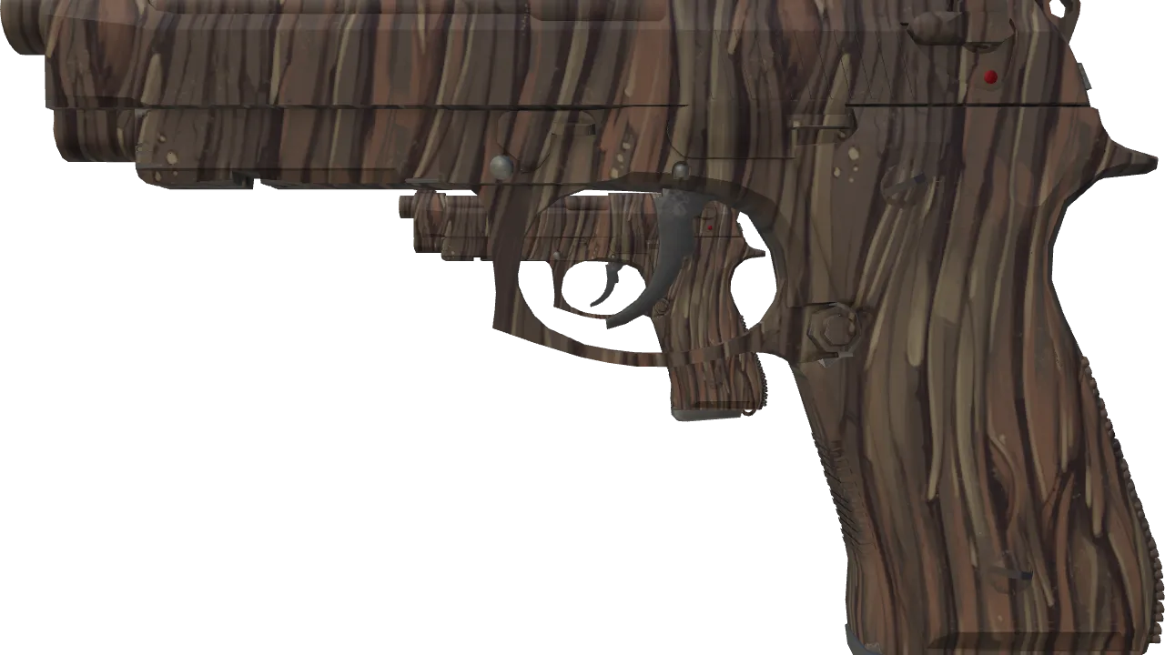 Dual Berettas | Drift Wood (Factory New) — Dust II light, front