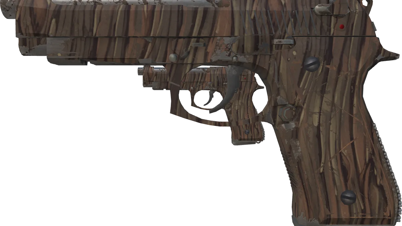 Dual Berettas | Drift Wood (Field-Tested) — Dust II light, front