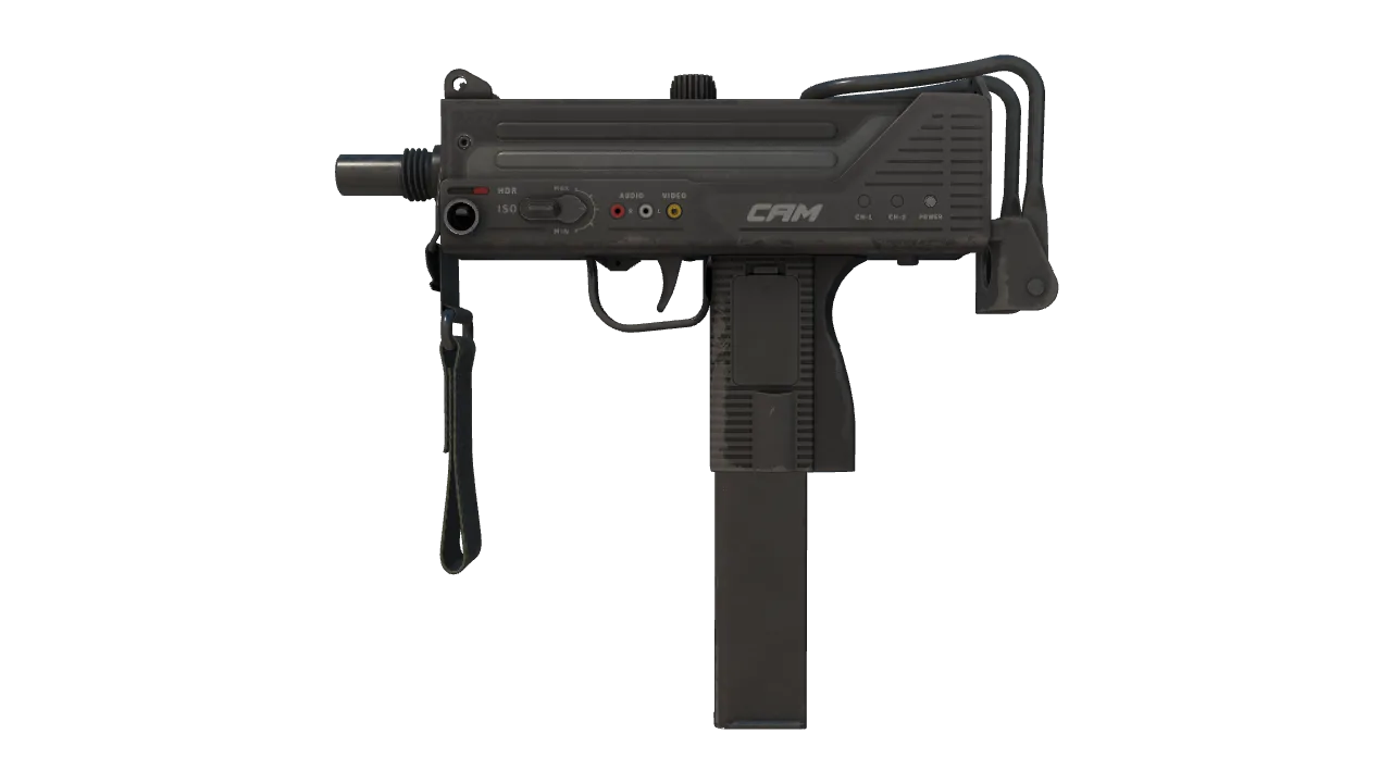 MAC-10 | Video Cam (Field-Tested) — Dust II light, front