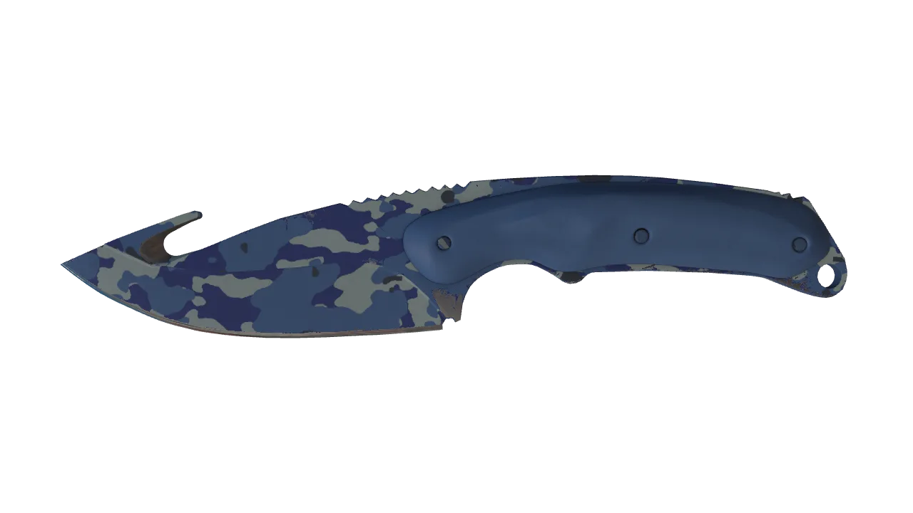 ★ Gut Knife | Bright Water (Minimal Wear) — Dust II light, front