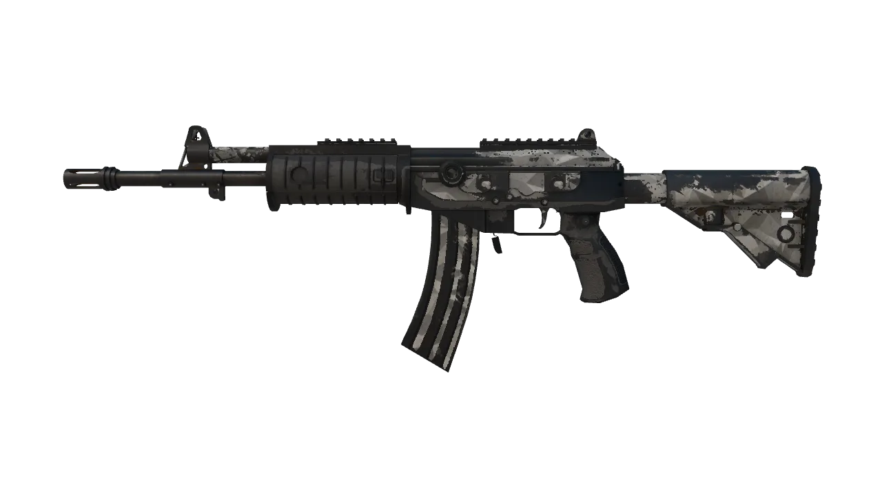 Galil AR | Shattered (Battle-Scarred) — Dust II light, front