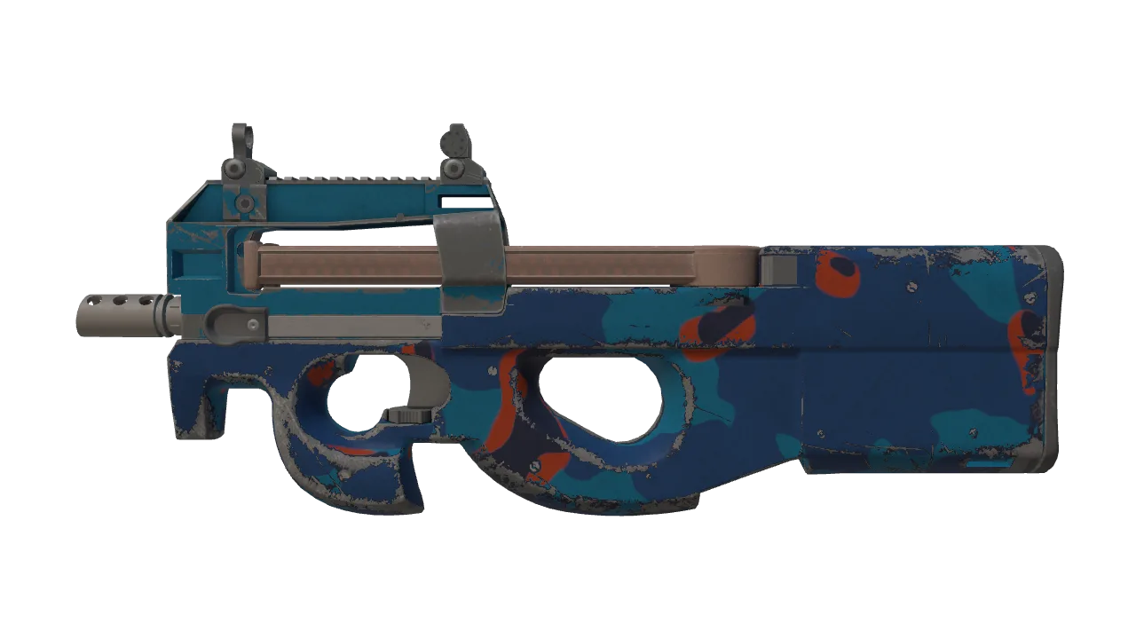 StatTrak™ P90 | Blind Spot (Field-Tested) — Dust II light, front