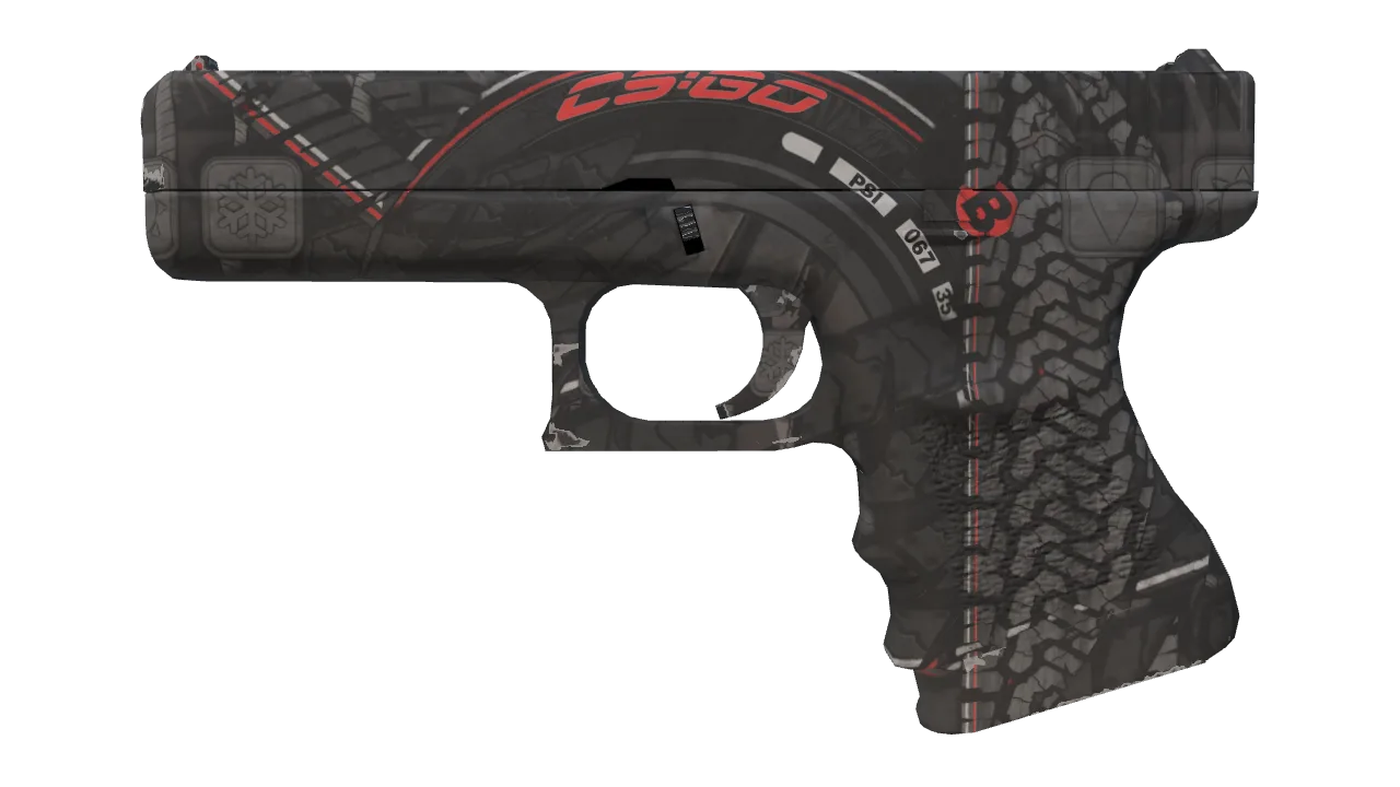 Glock-18 | Red Tire (Factory New) — Dust II light, front