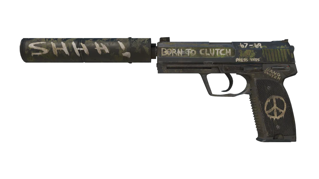 Souvenir USP-S | Flashback (Battle-Scarred) — Dust II light, front