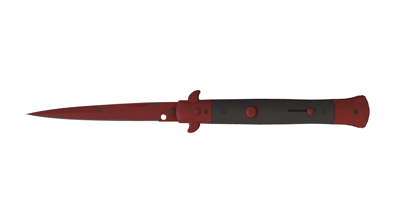 ★ Stiletto Knife | Crimson Web (Factory New) — Dust II light, front