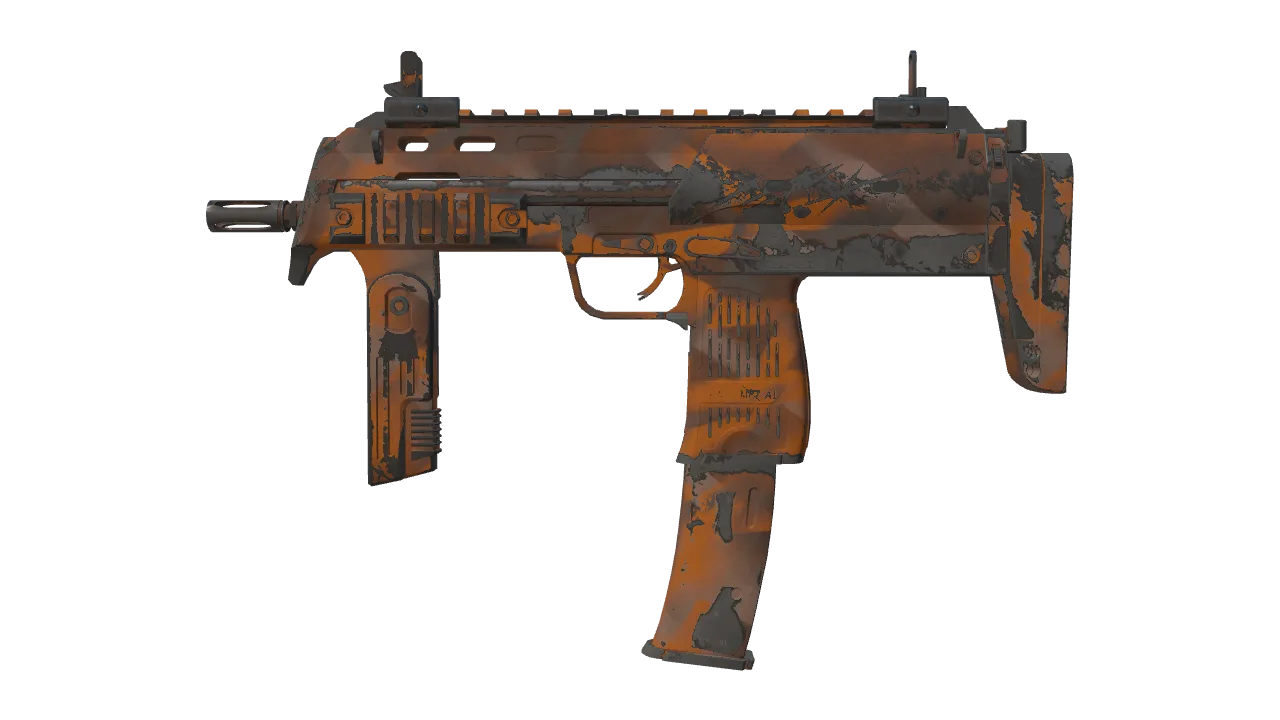 Souvenir MP7 | Orange Peel (Field-Tested) — Dust II light, front