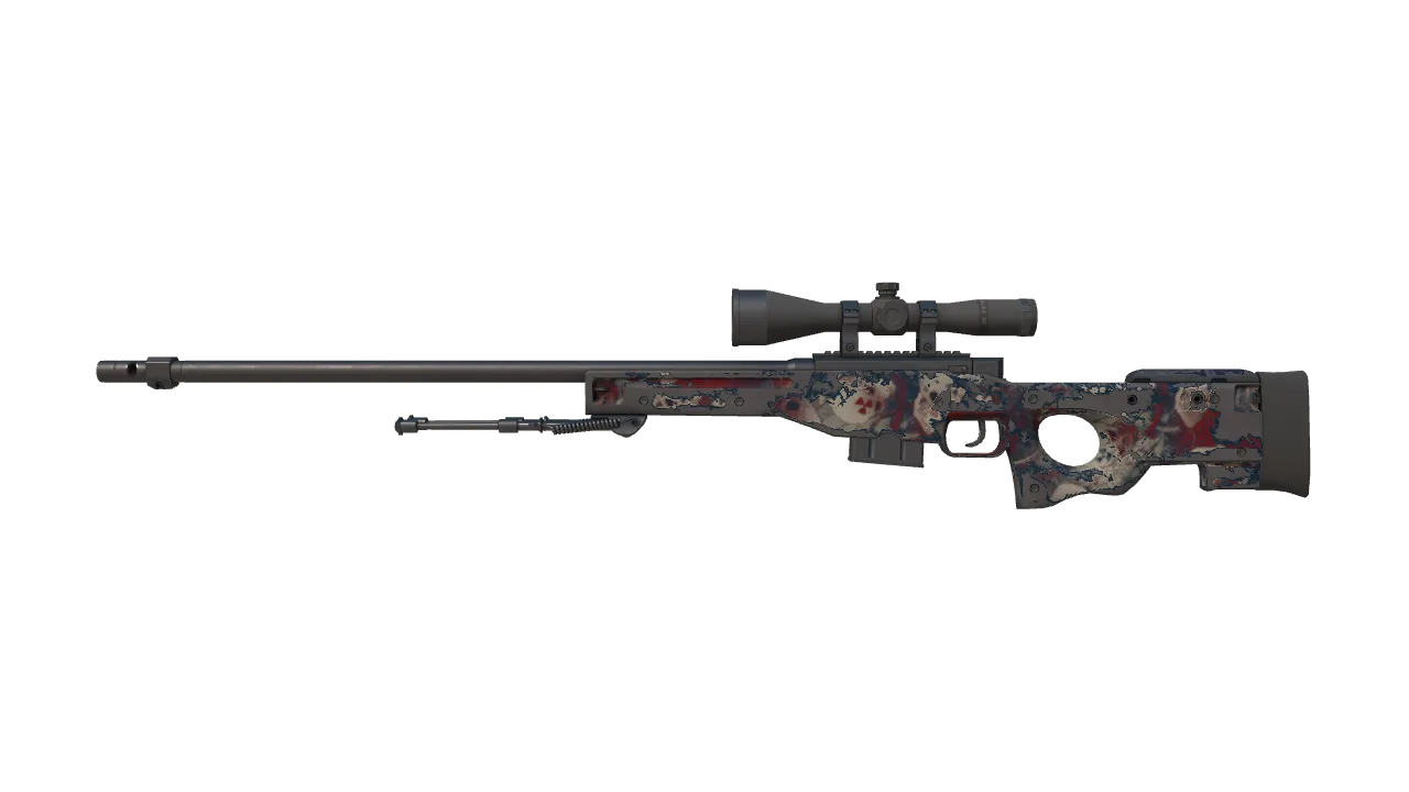 AWP | Acheron (Well-Worn) — Dust II light, front