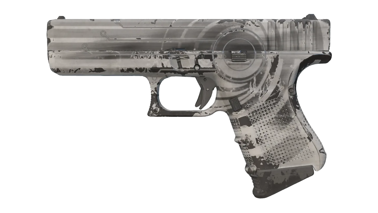 Glock-18 | Trace Lock (Well-Worn) — Dust II light, front