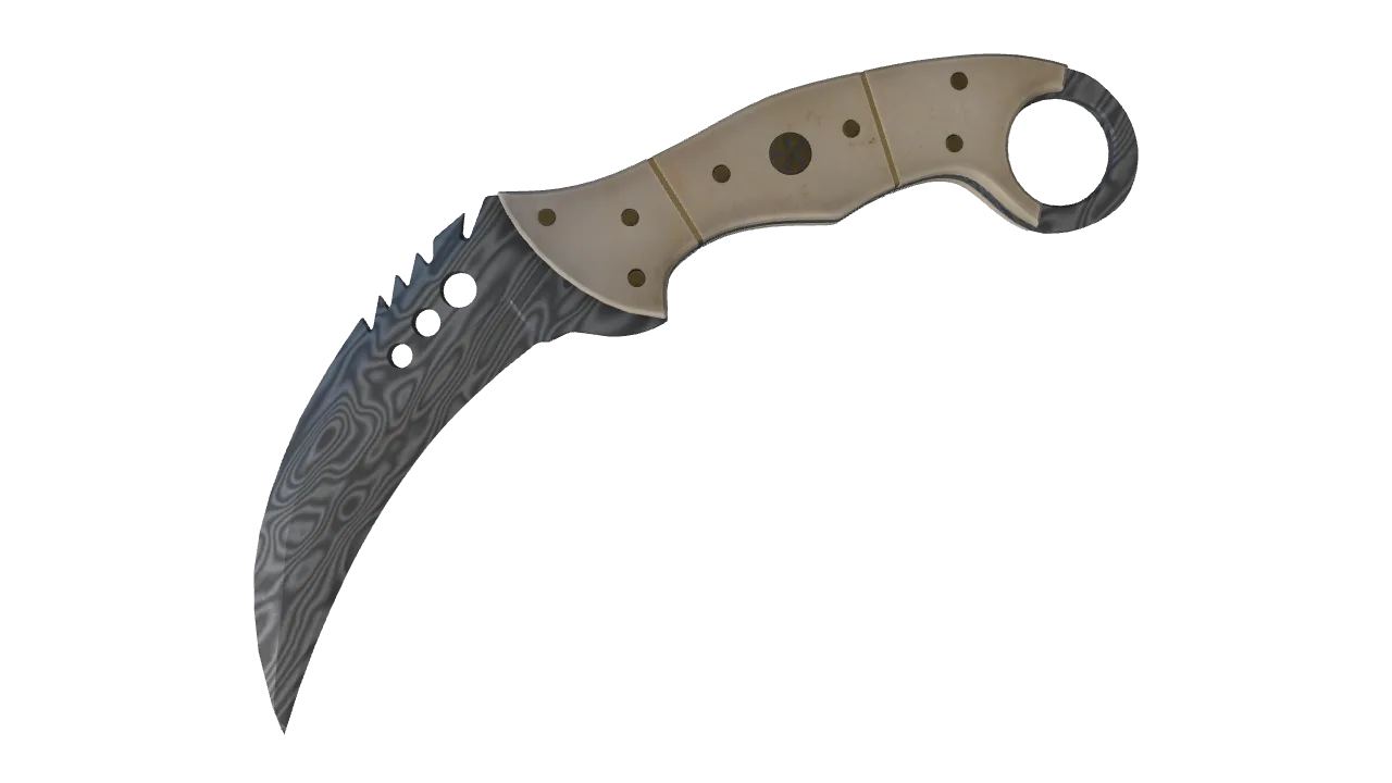★ Talon Knife | Damascus Steel (Field-Tested) — Dust II light, front