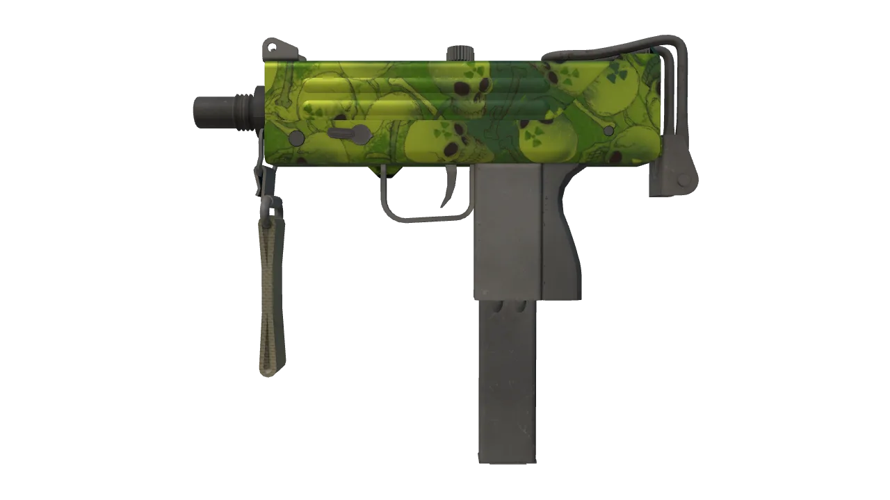 MAC-10 | Nuclear Garden (Factory New) — Dust II light, front