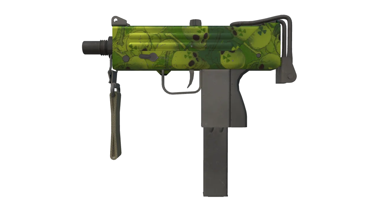 MAC-10 | Nuclear Garden (Field-Tested) — Dust II light, front