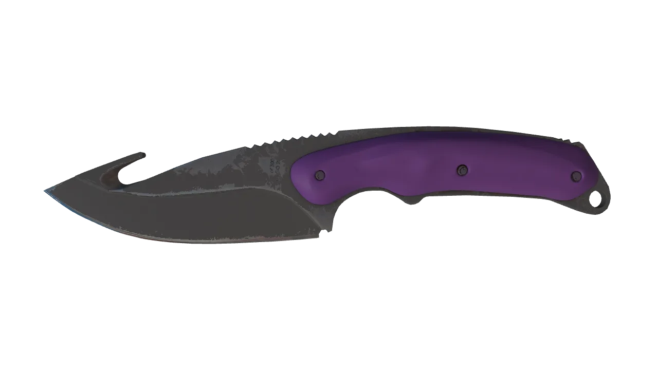 ★ Gut Knife | Ultraviolet (Field-Tested) — Dust II light, front