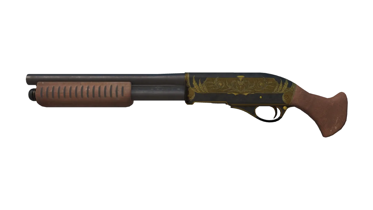 StatTrak™ Sawed-Off | Highwayman (Battle-Scarred) — Dust II light, front
