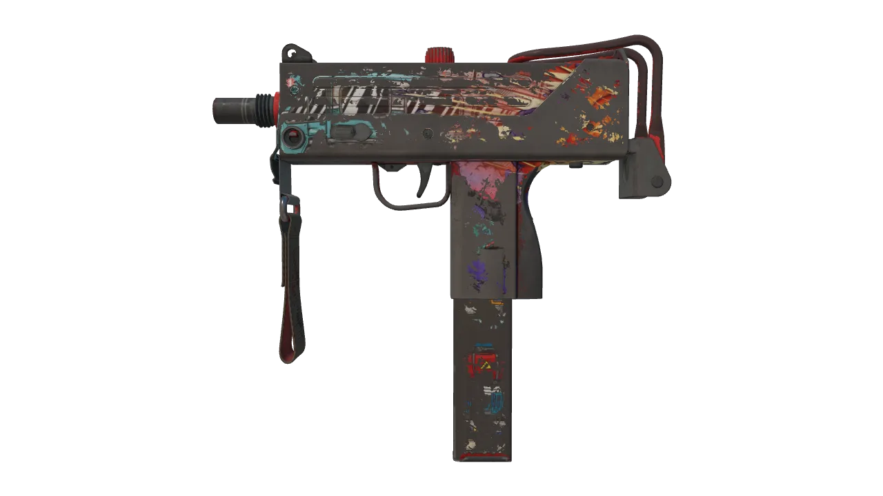 MAC-10 | Derailment (Battle-Scarred) — Dust II light, front