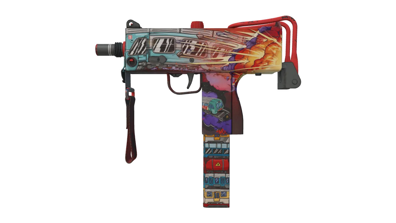 MAC-10 | Derailment (Minimal Wear) — Dust II light, front