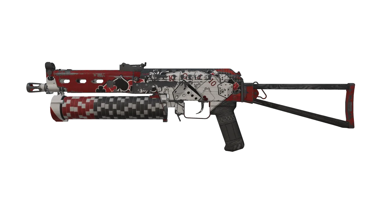 PP-Bizon | High Roller (Battle-Scarred) — Dust II light, front