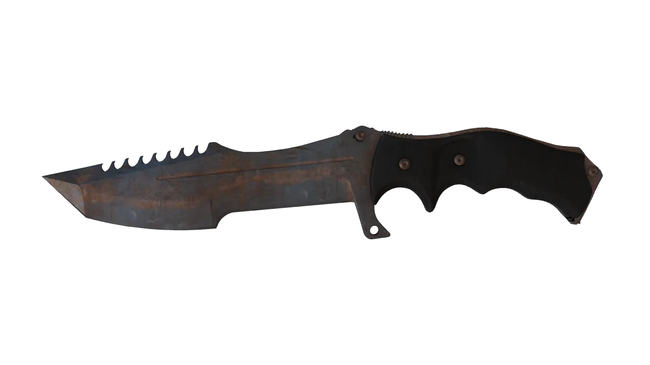 ★ Huntsman Knife | Rust Coat (Well-Worn) — Dust II light, front