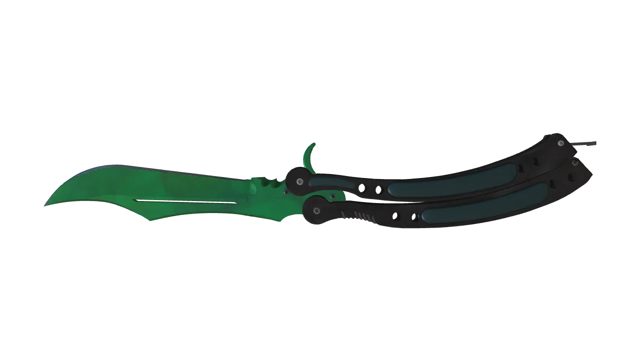 Butterfly Knife | Gamma Doppler (Emerald) seed #14, back