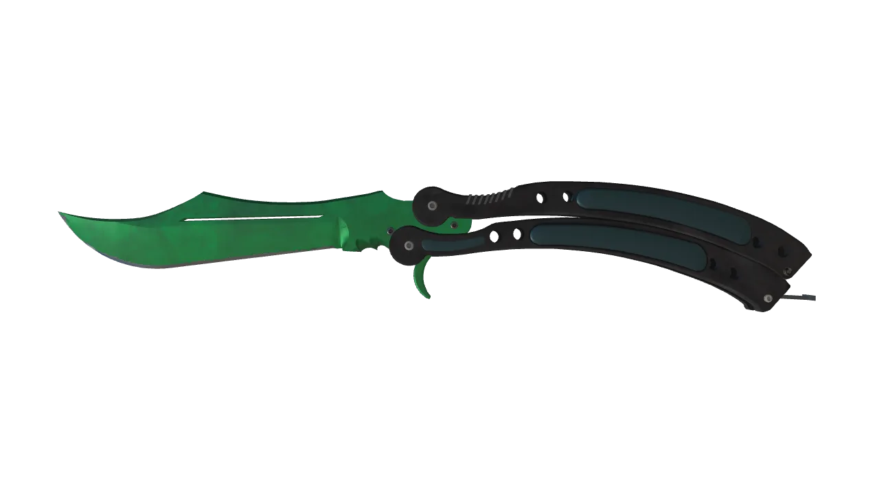 Butterfly Knife | Gamma Doppler (Emerald) seed #242, front
