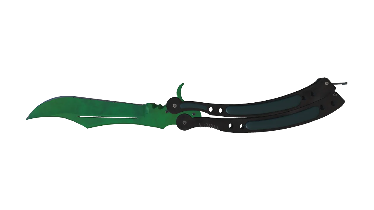 Butterfly Knife | Gamma Doppler (Emerald) seed #299, back