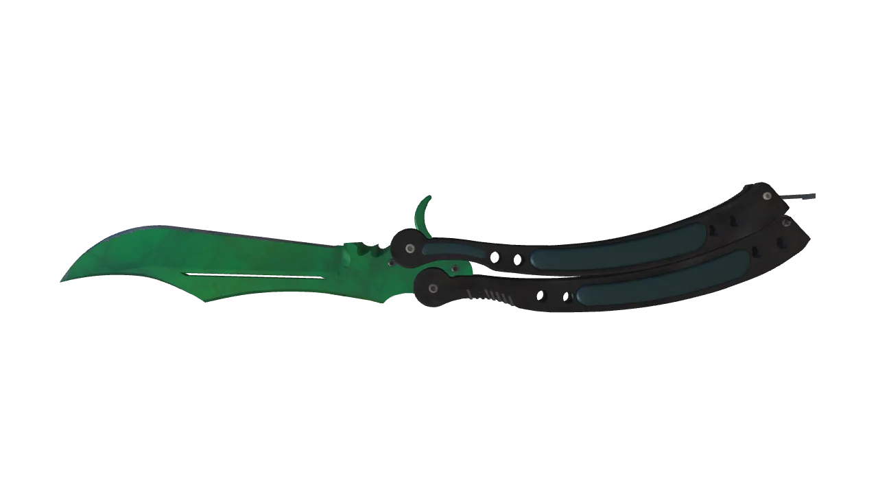 Butterfly Knife | Gamma Doppler (Emerald) seed #300, back