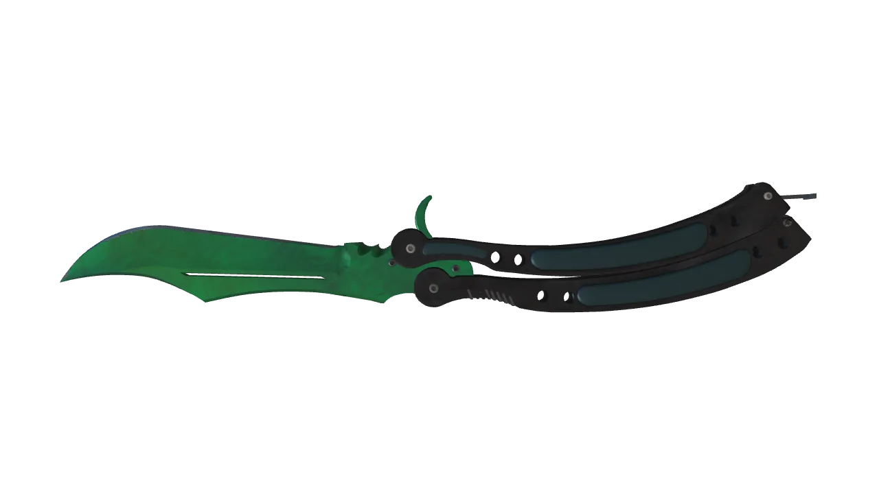 Butterfly Knife | Gamma Doppler (Emerald) seed #313, back