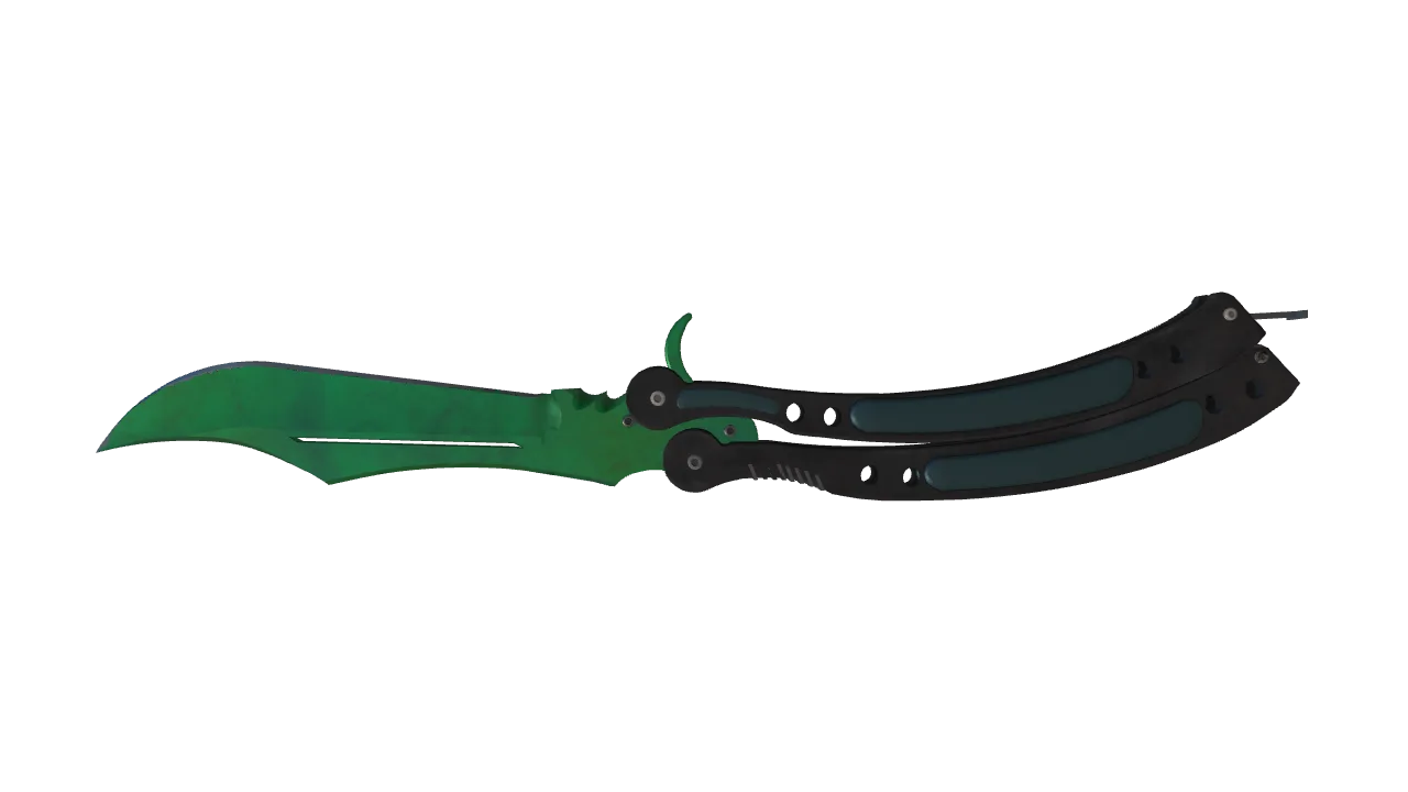 Butterfly Knife | Gamma Doppler (Emerald) seed #4, back