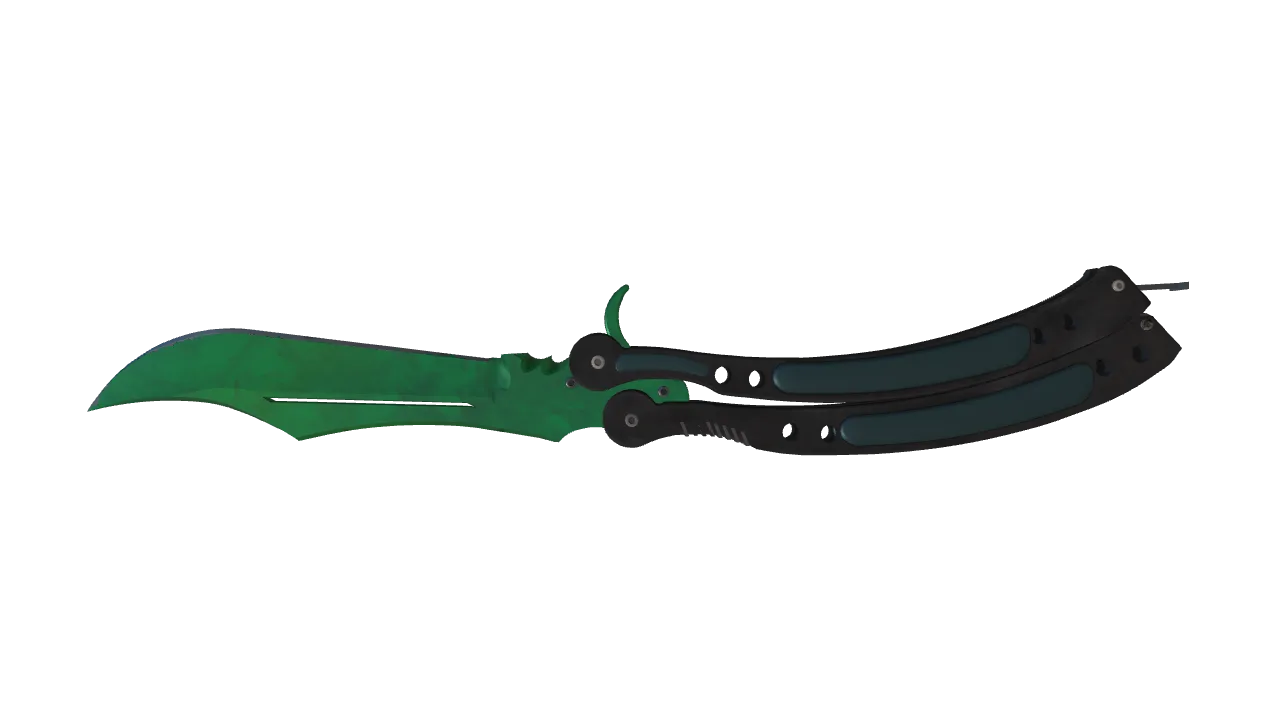 Butterfly Knife | Gamma Doppler (Emerald) seed #799, back