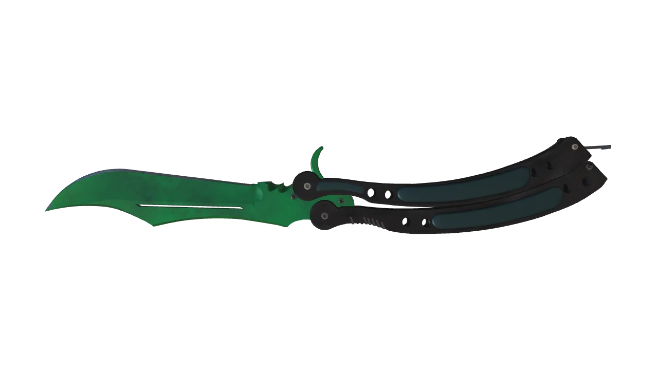 Butterfly Knife | Gamma Doppler (Emerald) seed #80, back