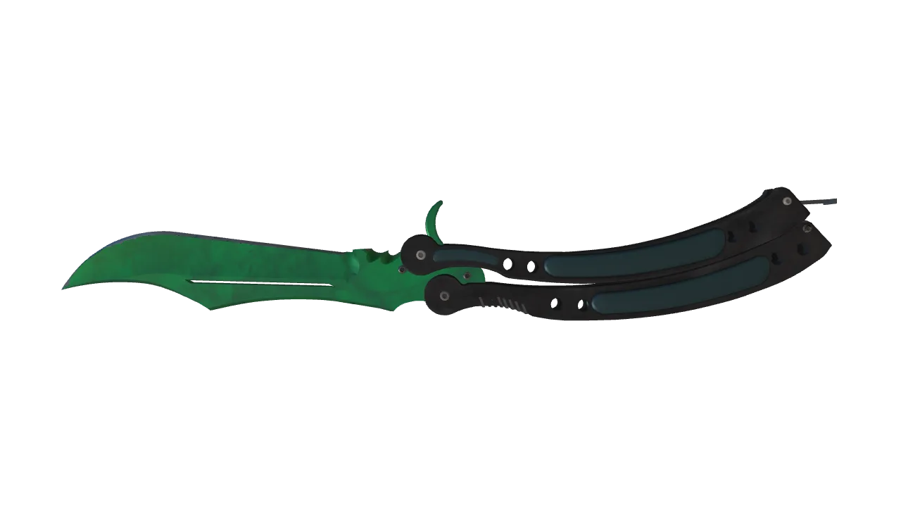 Butterfly Knife | Gamma Doppler (Emerald) seed #880, back