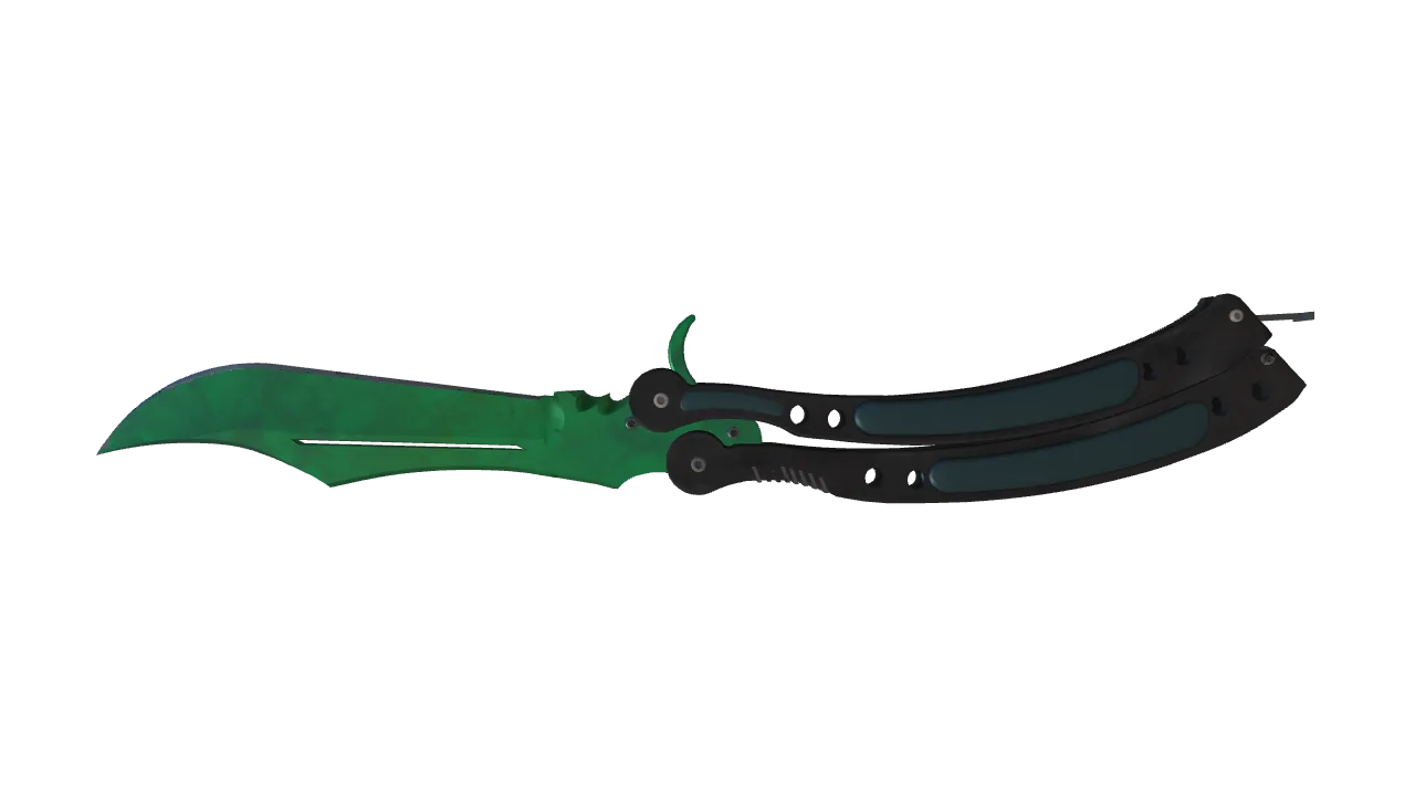 Butterfly Knife | Gamma Doppler (Emerald) seed #90, back